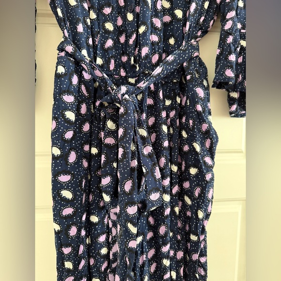 Eloquii Purple Navy Printed Crop Jumpsuit 20 - Picture 9 of 15